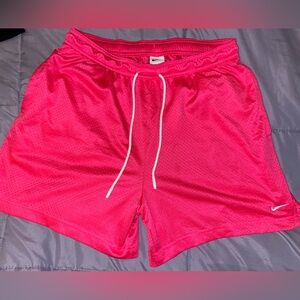 Nike Fuchsia Mesh Shorts with White Drawstring